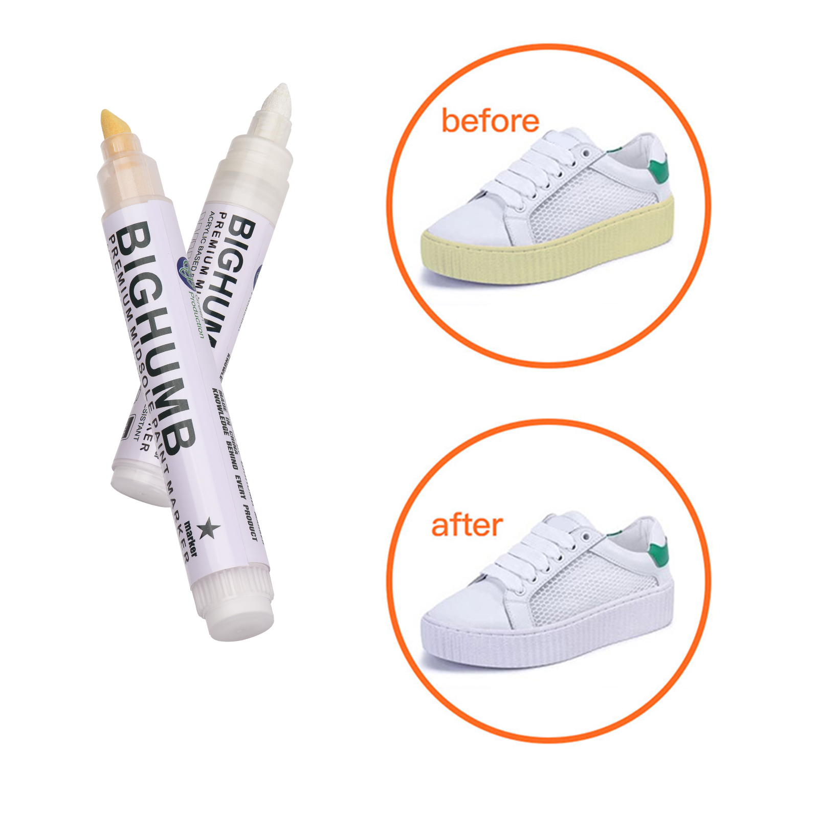 Midsole Marker Paint - Caneta Marcadora BIGTHUMB Premium para Entressola,