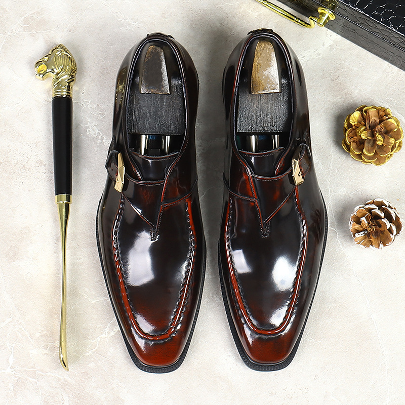 Novos sapatos masculinos moda  - Patent Leather Shine avaliação e preço